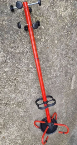 Porte-manteau en métal rouge, vintage 1980