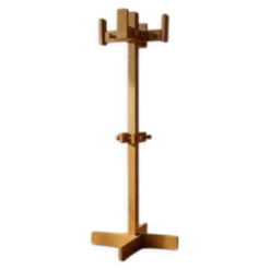 Porte-manteau en pin autonome de style mid-century, en bois massif, années 1970, Europe