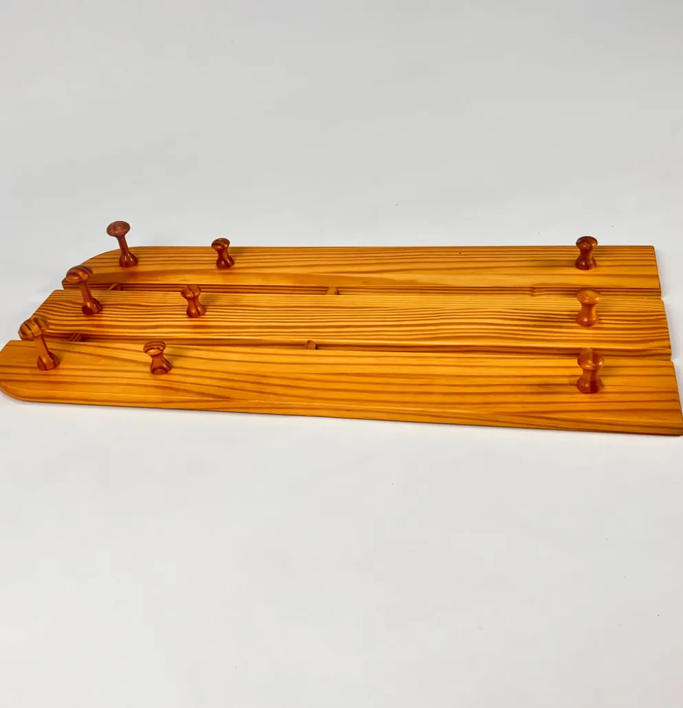 Porte-manteau en pin vintage, années 1970