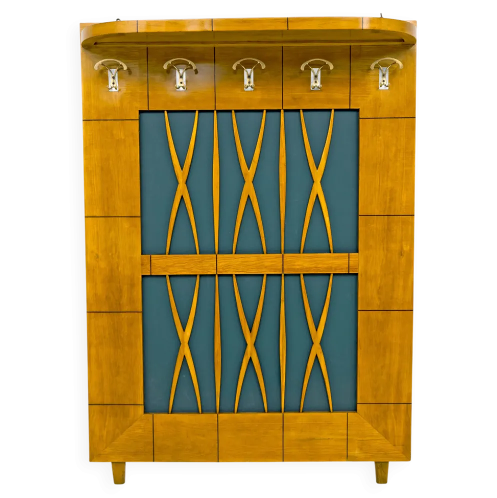 Porte-manteau en érable Art Déco italien dans le style de Paolo Buffa des années 1950