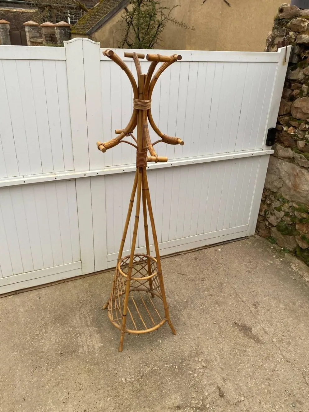 Portemanteau en rotin, 1970
