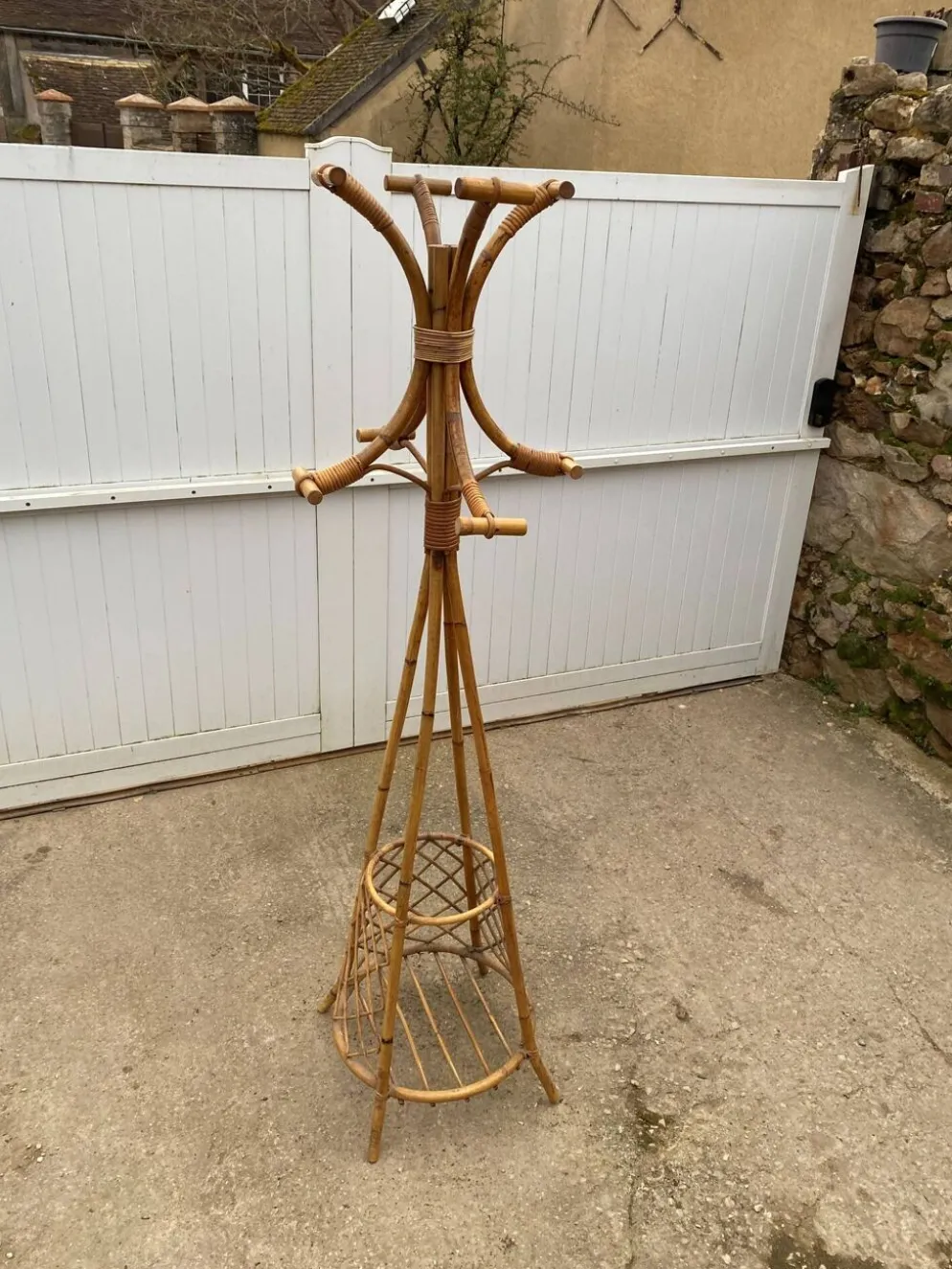 Portemanteau en rotin, 1970