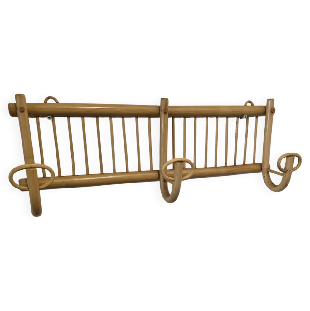 Porte manteau en rotin vintage