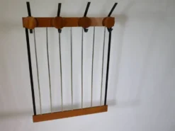 Porte-manteau en teck et métal, Allemagne, années 1960