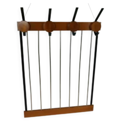 Porte-manteau en teck et métal, Allemagne, années 1960