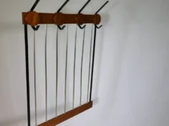 Porte-manteau en teck et métal, Allemagne, années 1960