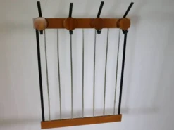 Porte-manteau en teck et métal, Allemagne, années 1960