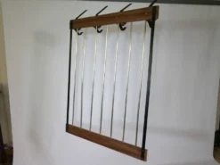 Porte-manteau en teck et métal, Allemagne, années 1960