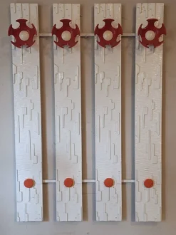 Porte-manteau et porte-chapeaux mural Schönbuch des années 70, style mid-century.