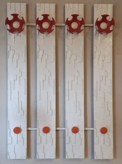 Porte-manteau et porte-chapeaux mural Schönbuch des années 70, style mid-century.