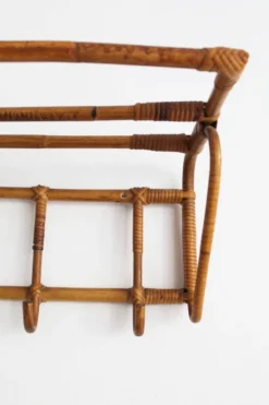 Porte-manteau et porte-chapeaux en rotin tchèque des années 1960, ÚLUV