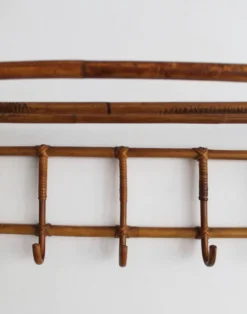 Porte-manteau et porte-chapeaux en rotin tchèque des années 1960, ÚLUV