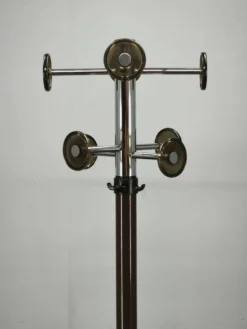 Porte-manteau et porte-parapluie en chrome de l'ère spatiale italienne des années 1970 par Cazzaro