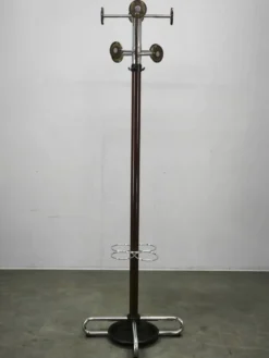 Porte-manteau et porte-parapluie en chrome de l'ère spatiale italienne des années 1970 par Cazzaro