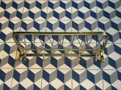 Portemanteau façon porte-bagages de train L=60 cm