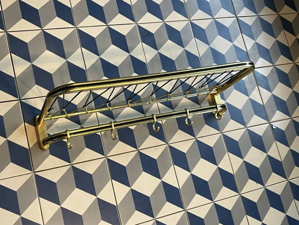 Portemanteau façon porte-bagages de train L=60 cm