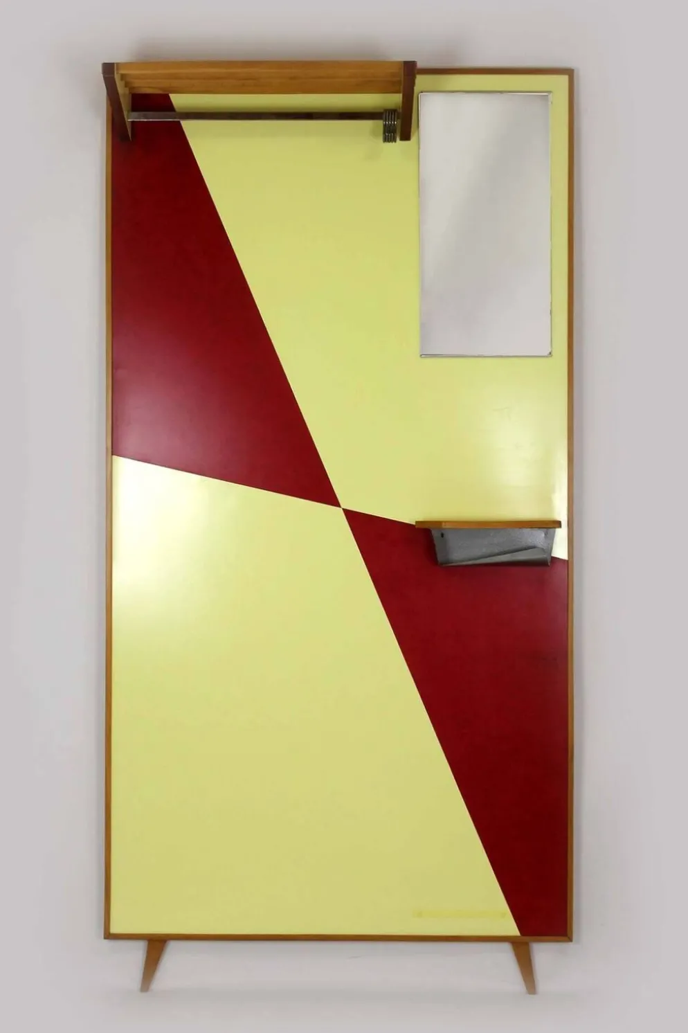 Porte-manteau géométrique vintage de Drevokov Blatna, années 1970