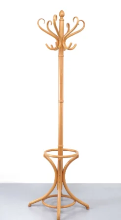 Porte-manteau hêtre Thonet années 1960