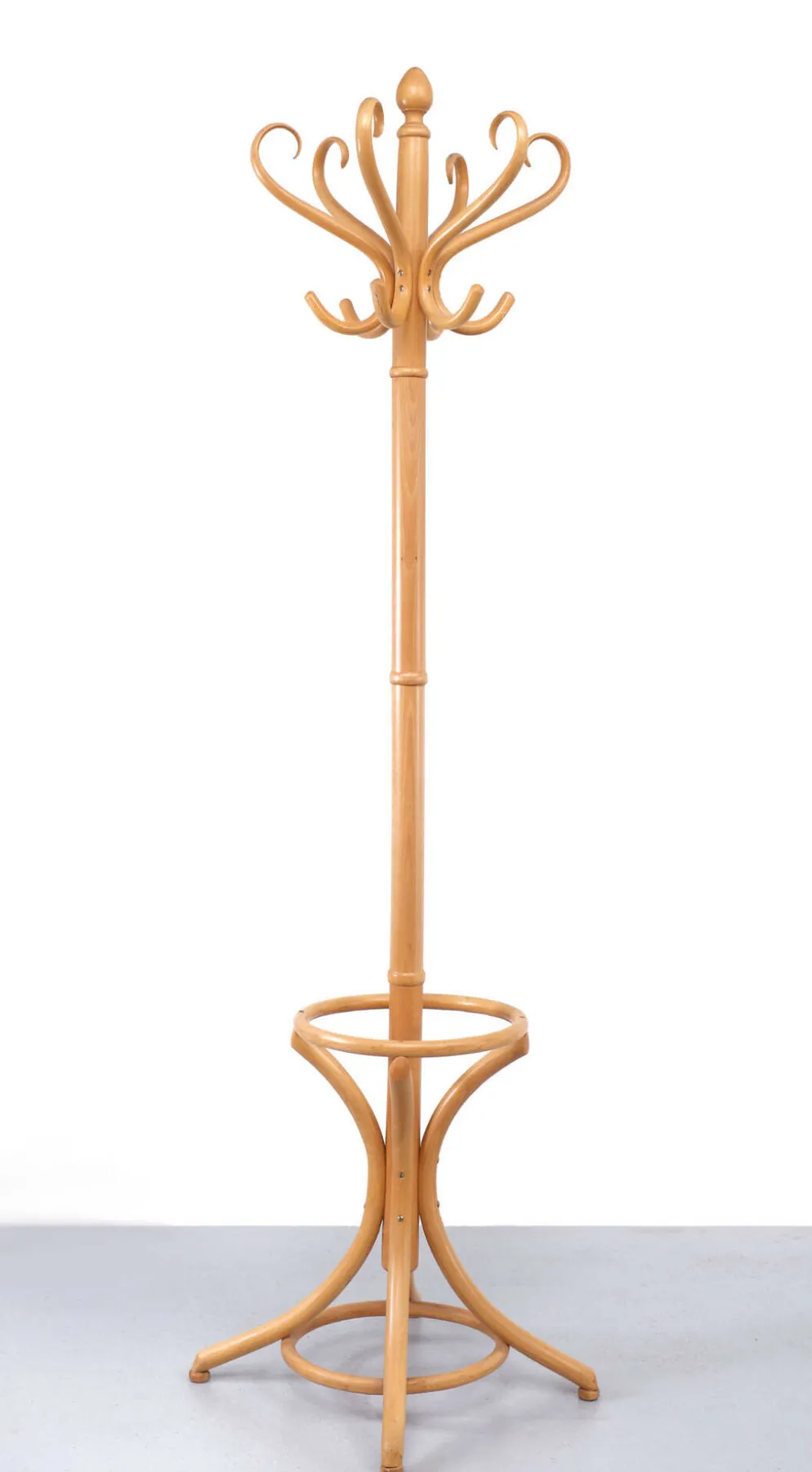 Porte-manteau hêtre Thonet années 1960
