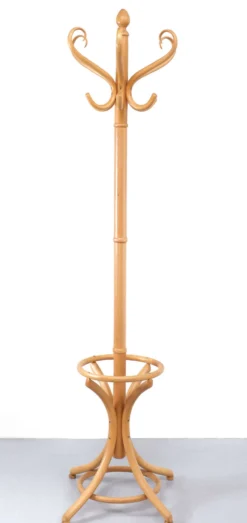 Porte-manteau hêtre Thonet années 1960