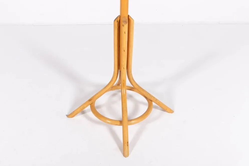 Porte-manteau italien en bambou et rotin, années 1980