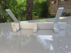 Porte manteau moderniste en aluminium années 70