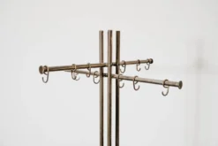 Porte-manteau moderniste en marbre et laiton Renato Zevi Metalarte