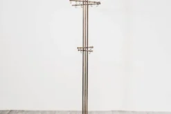 Porte-manteau moderniste en marbre et laiton Renato Zevi Metalarte
