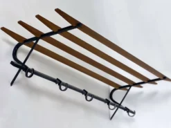 Porte manteau 1950 métal et bois vintage