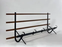 Porte manteau 1950 métal et bois vintage