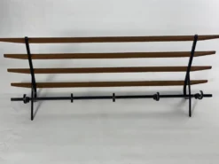 Porte manteau 1950 métal et bois vintage