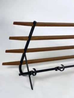 Porte manteau 1950 métal et bois vintage