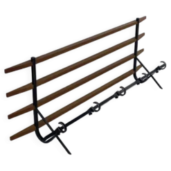 Porte manteau 1950 métal et bois vintage