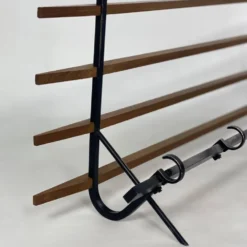 Porte manteau 1950 métal et bois vintage