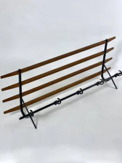 Porte manteau 1950 métal et bois vintage