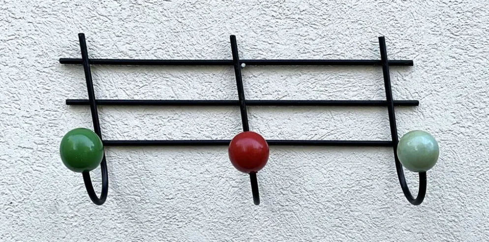 Porte-manteau mural années 50 style Féraud