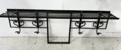Porte manteau mural Art Déco en fer forgé martelé XX siècle