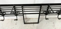 Porte manteau mural Art Déco en fer forgé martelé XX siècle