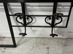 Porte manteau mural Art Déco en fer forgé martelé XX siècle