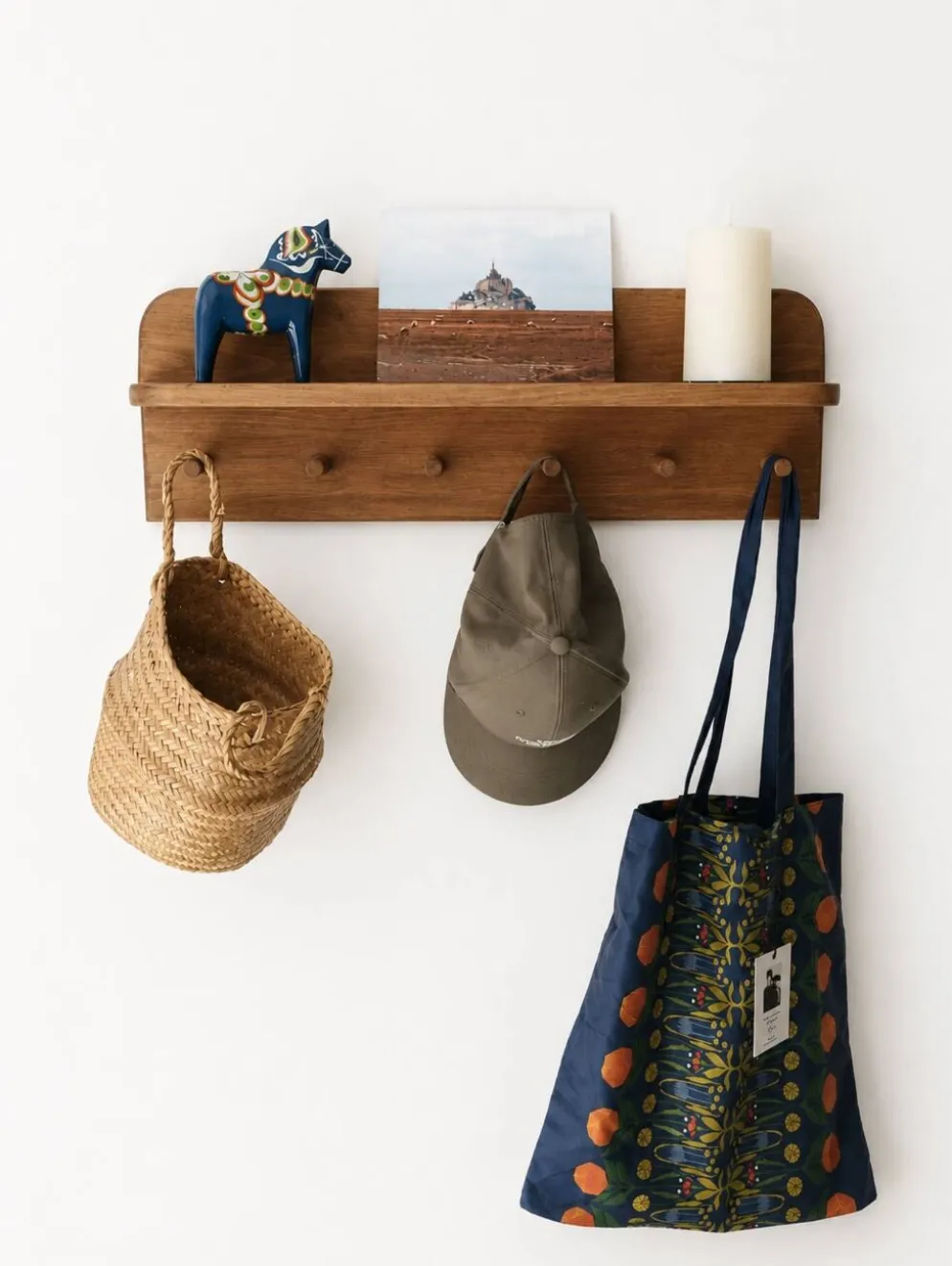 Porte manteau mural artisanal