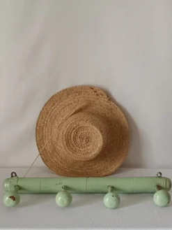 Portemanteau mural bambou vintage