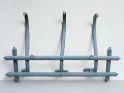 Portemanteau mural de style Thonet en bois courbé peint