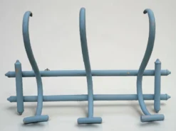 Portemanteau mural de style Thonet en bois courbé peint