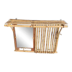 Portemanteau mural en bambou