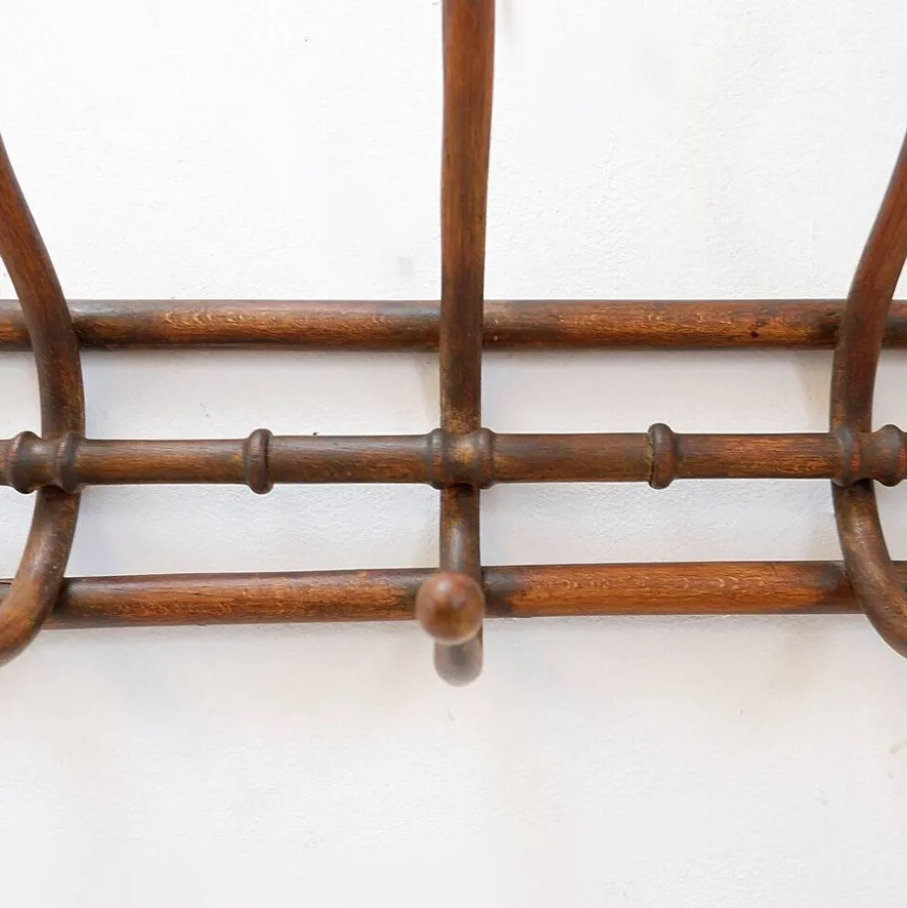 Porte-manteau mural en bois courbé - Début du 20ème siècle