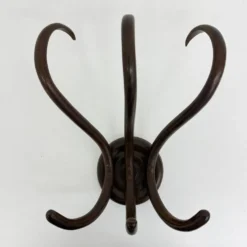 Porte-manteau mural en bois courbé Thonet antique, années 1930