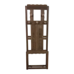 Porte-manteau mural en bois massif – Style rustique / campagne chic