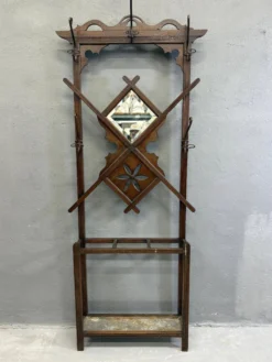 Porte-manteau mural en bois vintage pour couloir