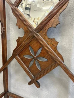 Porte-manteau mural en bois vintage pour couloir