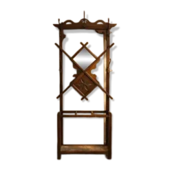 Porte-manteau mural en bois vintage pour couloir